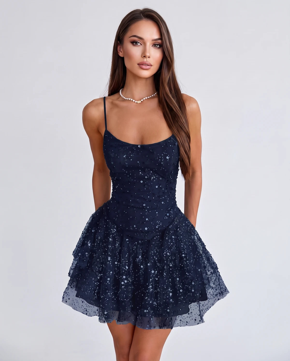 Duchessa Mini Dresses — Navy