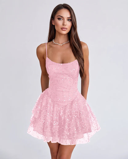 Duchessa Mini Dresses — Pink