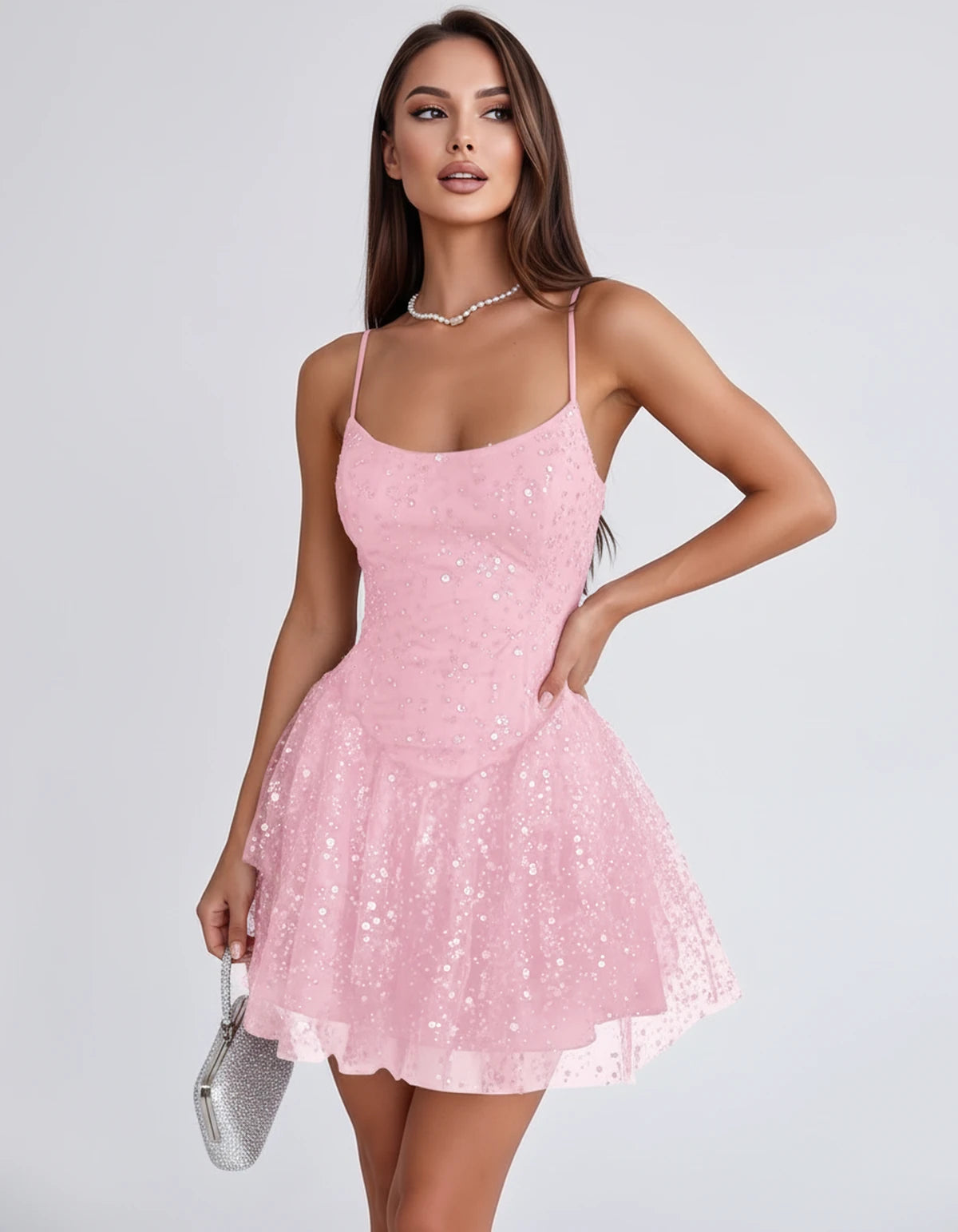 Duchessa Mini Dresses — Pink | SKU: RB-0e4d00-pink-2,RB-0e4d00-pink-4,RB-0e4d00-pink-6,RB-0e4d00-pink-8,RB-0e4d00-pink-10,RB-0e4d00-pink-12,RB-0e4d00-pink-14,RB-0e4d00-pink-16,RB-0e4d00-pink-16W,RB-0e4d00-pink-18,RB-0e4d00-pink-18W,RB-0e4d00-pink-20W