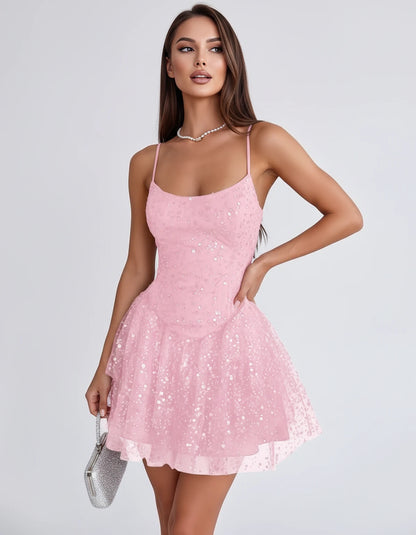 Duchessa Mini Dresses — Pink | SKU: RB-0e4d00-pink-2,RB-0e4d00-pink-4,RB-0e4d00-pink-6,RB-0e4d00-pink-8,RB-0e4d00-pink-10,RB-0e4d00-pink-12,RB-0e4d00-pink-14,RB-0e4d00-pink-16,RB-0e4d00-pink-16W,RB-0e4d00-pink-18,RB-0e4d00-pink-18W,RB-0e4d00-pink-20W