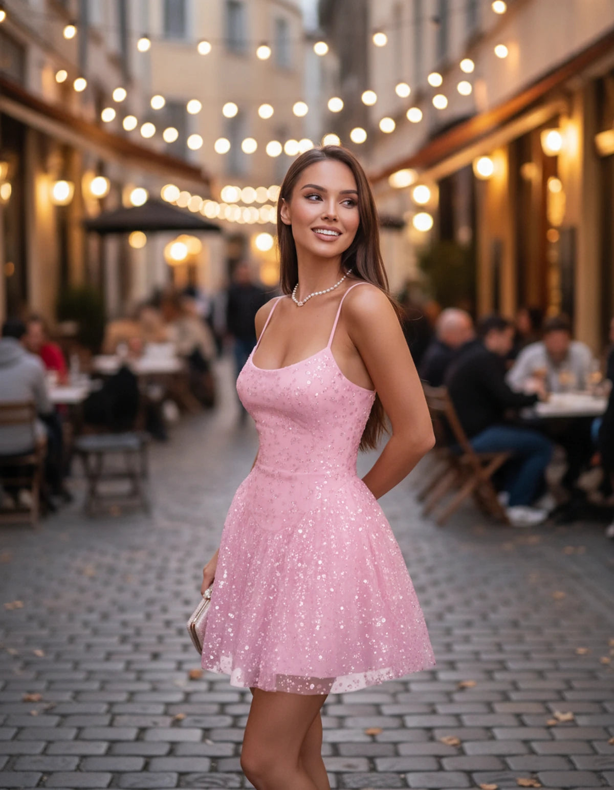 Duchessa Mini Dresses — Pink | SKU: RB-0e4d00-pink-2,RB-0e4d00-pink-4,RB-0e4d00-pink-6,RB-0e4d00-pink-8,RB-0e4d00-pink-10,RB-0e4d00-pink-12,RB-0e4d00-pink-14,RB-0e4d00-pink-16,RB-0e4d00-pink-16W,RB-0e4d00-pink-18,RB-0e4d00-pink-18W,RB-0e4d00-pink-20W