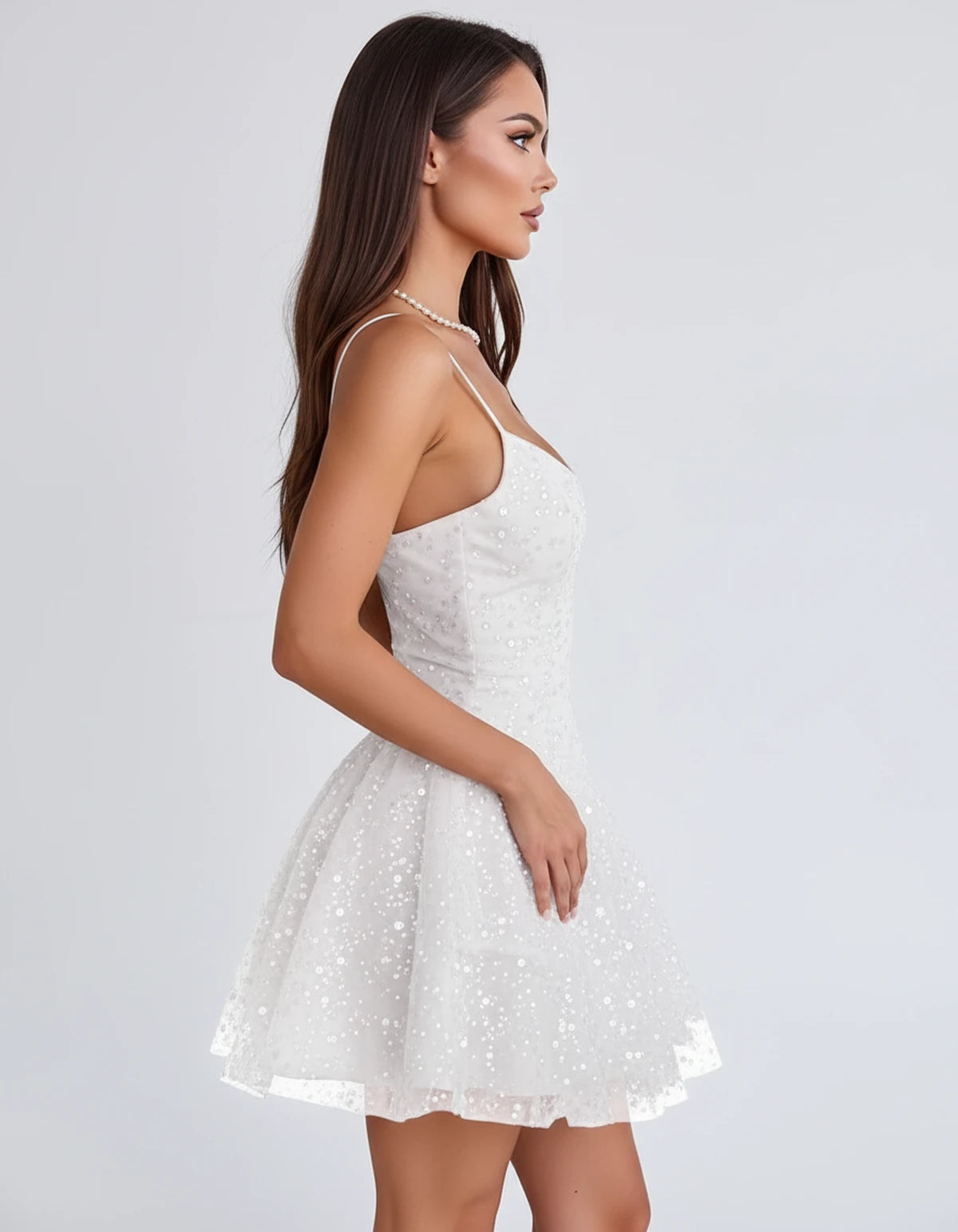 Duchessa Mini Dresses — White | SKU: RB-0e4d00-white-2,RB-0e4d00-white-4,RB-0e4d00-white-6,RB-0e4d00-white-8,RB-0e4d00-white-10,RB-0e4d00-white-12,RB-0e4d00-white-14,RB-0e4d00-white-16,RB-0e4d00-white-16W,RB-0e4d00-white-18,RB-0e4d00-white-18W,RB-0e4d00-white-20W