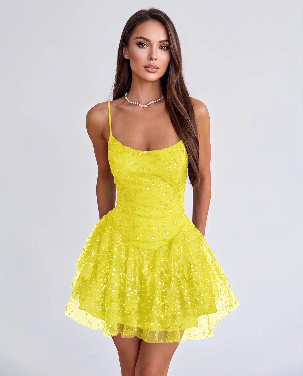 Duchessa Mini Dresses — Yellow