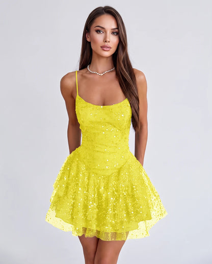 Duchessa Mini Dresses — Yellow