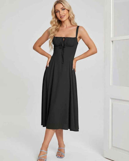 Ramblion Eda midi dress — square neck neckline · styled view 17 · styled for cocktail season