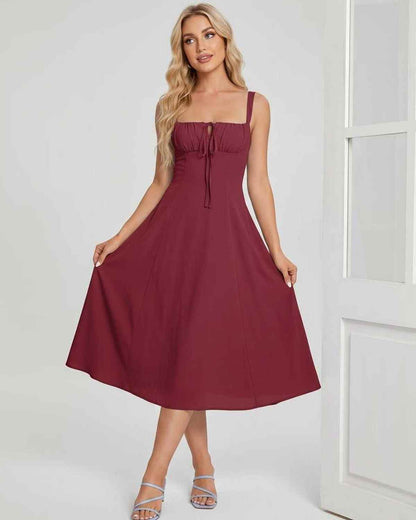 Ramblion Eda midi dress — square neck neckline · styled view 23 · styled for cocktail season