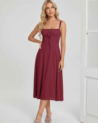 Ramblion Eda midi dress — square neck neckline · styled view 24 · styled for cocktail season