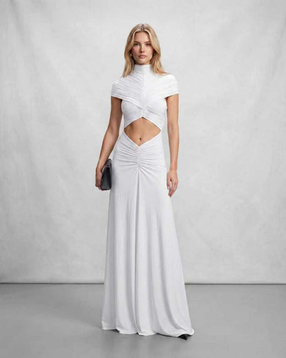Ramblion Eira maxi dress — stand-collar neckline · styled view 15 · styled for prom season