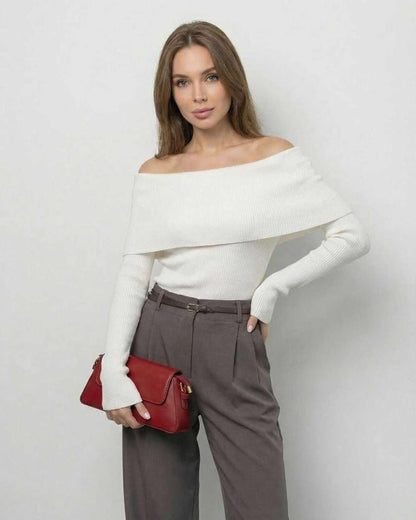 Yafe Top by RAMBLION, off-the-shoulder white mini dress, breathable comfort for day-to-night style.
