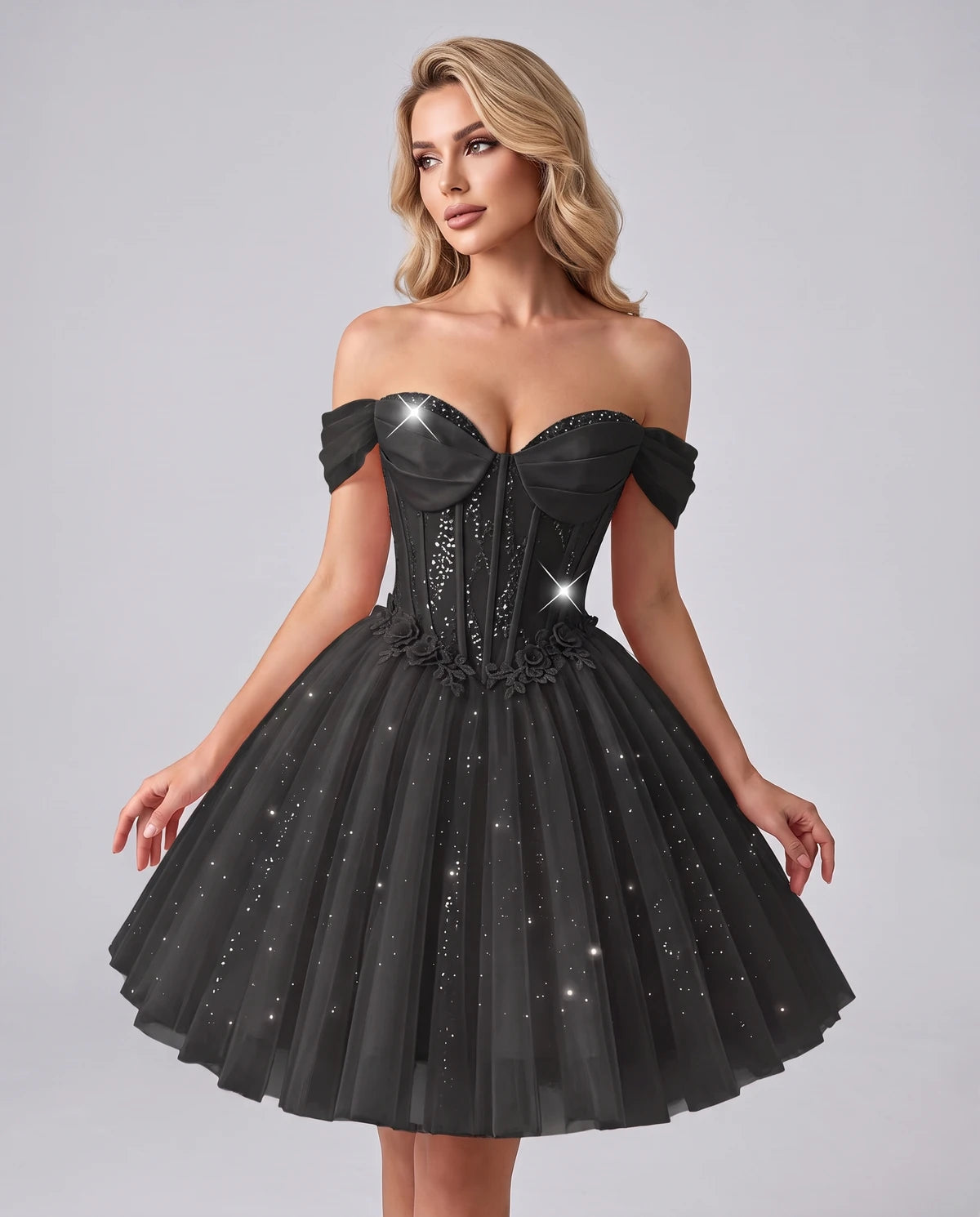 Eleonore Mini Dress — Black