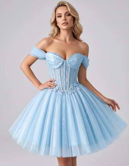 Eleonore Mini Dress — Light Blue | SKU: RB-034a01-lightb7b-2,RB-034a01-lightb7b-4,RB-034a01-lightb7b-6,RB-034a01-lightb7b-8,RB-034a01-lightb7b-10,RB-034a01-lightb7b-12,RB-034a01-lightb7b-14,RB-034a01-lightb7b-14W,RB-034a01-lightb7b-16,RB-034a01-lightb7b-16W,RB-034a01-lightb7b-18W,RB-034a01-lightb7b-20W