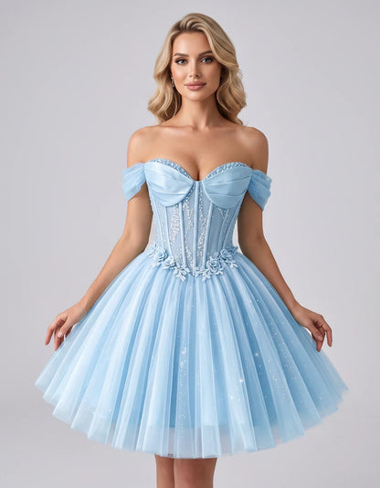 Eleonore Mini Dress — Light Blue | SKU: RB-034a01-lightb7b-2,RB-034a01-lightb7b-4,RB-034a01-lightb7b-6,RB-034a01-lightb7b-8,RB-034a01-lightb7b-10,RB-034a01-lightb7b-12,RB-034a01-lightb7b-14,RB-034a01-lightb7b-14W,RB-034a01-lightb7b-16,RB-034a01-lightb7b-16W,RB-034a01-lightb7b-18W,RB-034a01-lightb7b-20W