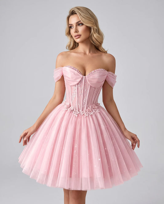 Eleonore Mini Dress — Pink