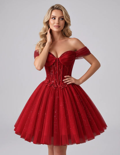 Eleonore Mini Dress — Red | SKU: RB-034a01-red-2,RB-034a01-red-4,RB-034a01-red-6,RB-034a01-red-8,RB-034a01-red-10,RB-034a01-red-12,RB-034a01-red-14,RB-034a01-red-14W,RB-034a01-red-16,RB-034a01-red-16W,RB-034a01-red-18W,RB-034a01-red-20W