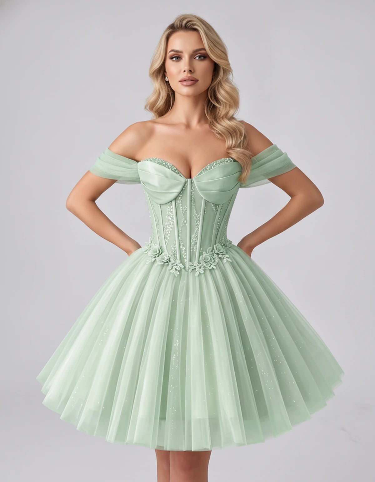 Eleonore Mini Dress — Sage | SKU: RB-034a01-sage-2,RB-034a01-sage-4,RB-034a01-sage-6,RB-034a01-sage-8,RB-034a01-sage-10,RB-034a01-sage-12,RB-034a01-sage-14,RB-034a01-sage-14W,RB-034a01-sage-16,RB-034a01-sage-16W,RB-034a01-sage-18W,RB-034a01-sage-20W