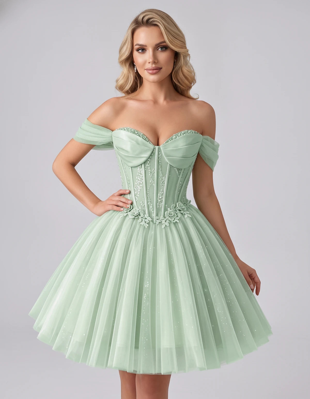 Eleonore Mini Dress — Sage | SKU: RB-034a01-sage-2,RB-034a01-sage-4,RB-034a01-sage-6,RB-034a01-sage-8,RB-034a01-sage-10,RB-034a01-sage-12,RB-034a01-sage-14,RB-034a01-sage-14W,RB-034a01-sage-16,RB-034a01-sage-16W,RB-034a01-sage-18W,RB-034a01-sage-20W