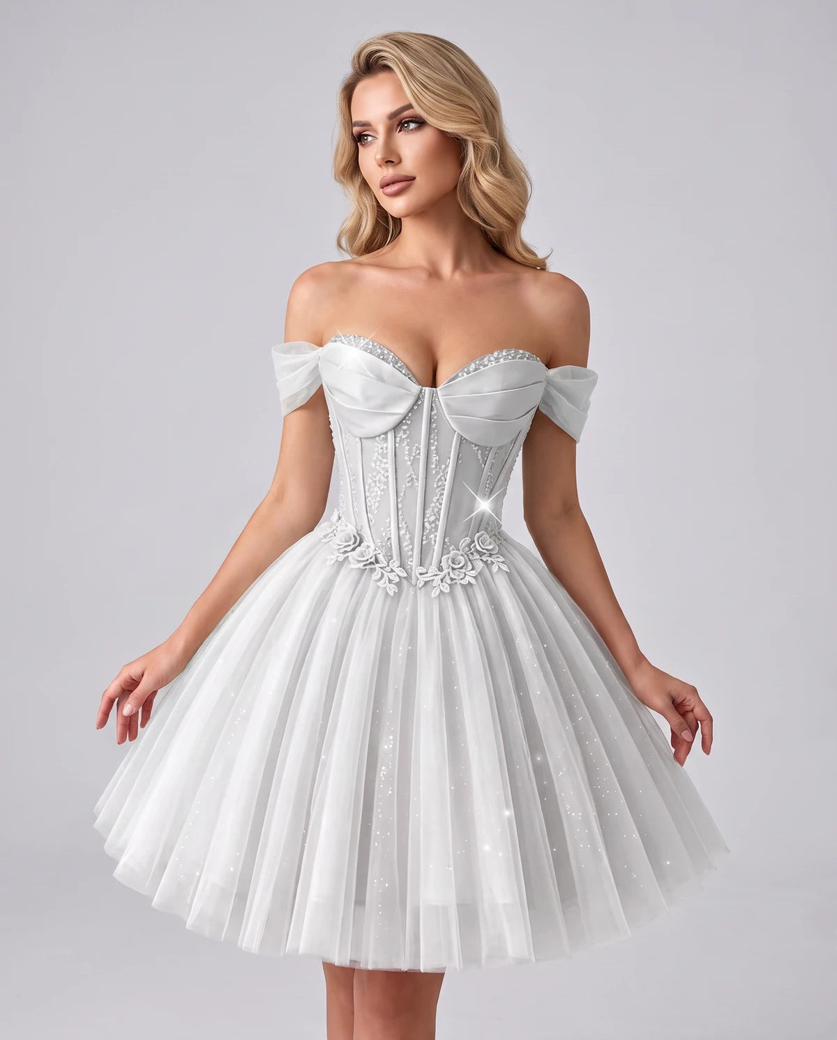 Eleonore Mini Dress — White