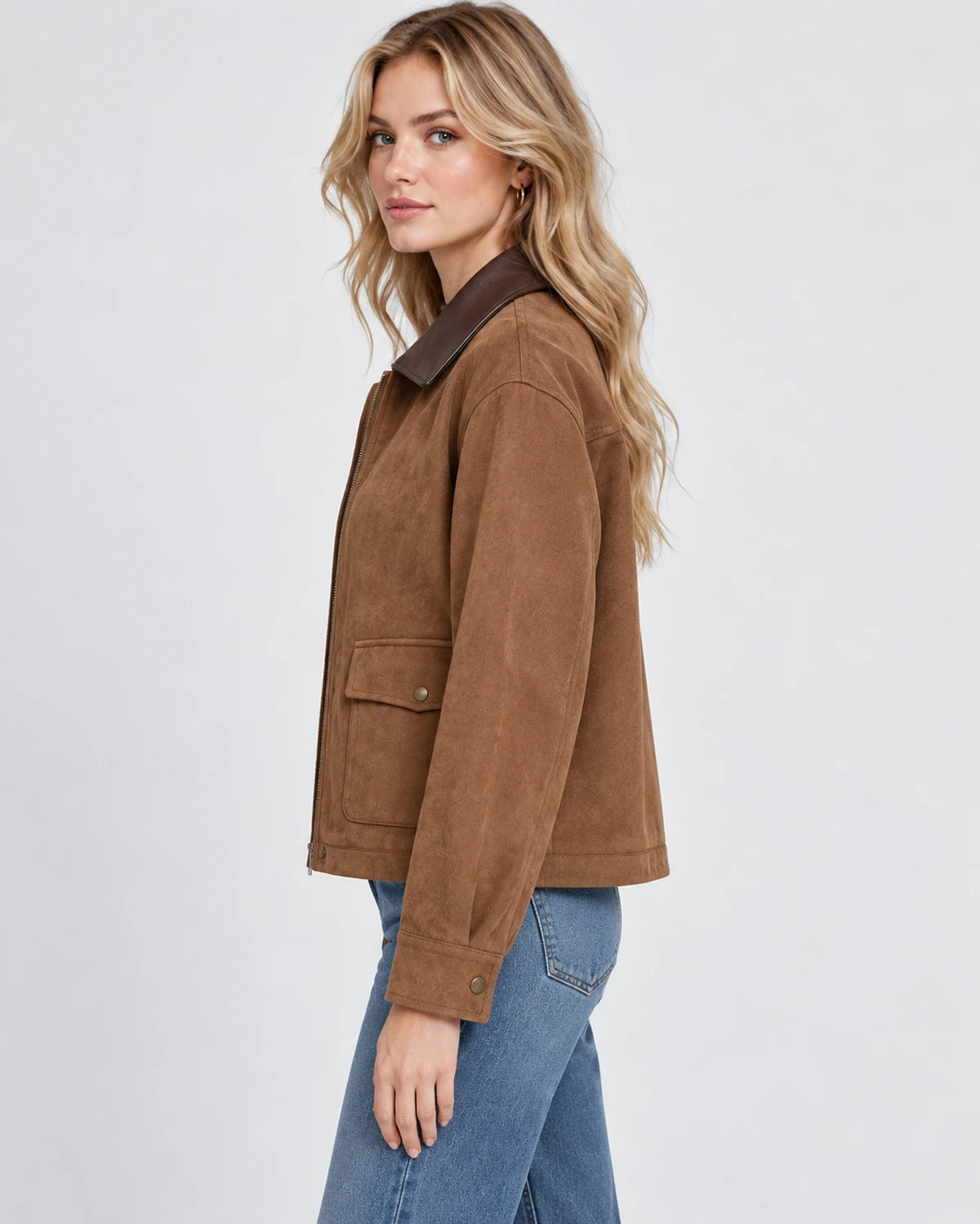 Elettra Jackets — Brown | SKU: RB-bc9a55-brown-XS,RB-bc9a55-brown-S,RB-bc9a55-brown-M,RB-bc9a55-brown-L,RB-bc9a55-brown-XL