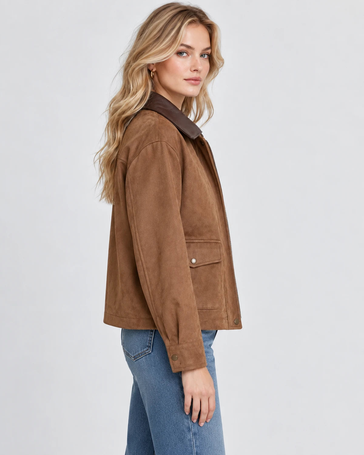 Elettra Jackets — Brown | SKU: RB-bc9a55-brown-XS,RB-bc9a55-brown-S,RB-bc9a55-brown-M,RB-bc9a55-brown-L,RB-bc9a55-brown-XL