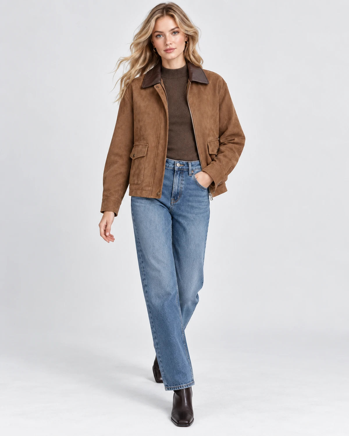 Elettra Jackets — Brown | SKU: RB-bc9a55-brown-XS,RB-bc9a55-brown-S,RB-bc9a55-brown-M,RB-bc9a55-brown-L,RB-bc9a55-brown-XL