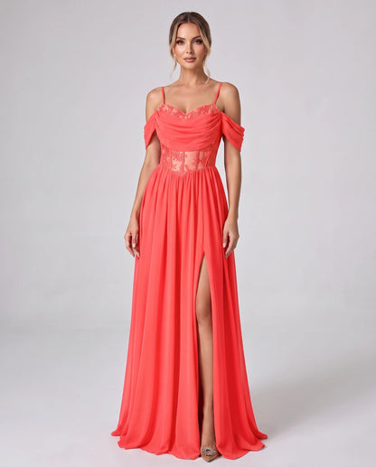 Elisenda Maxi Dresses — Coral