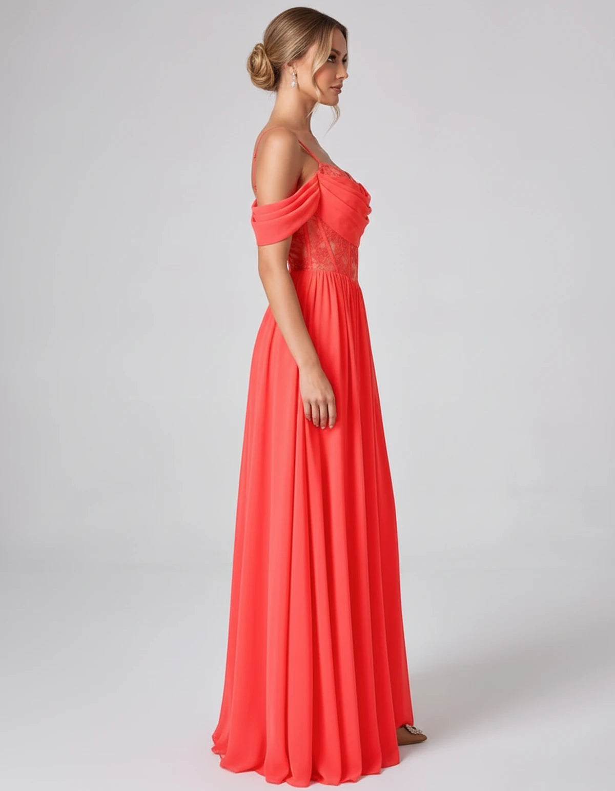 Elisenda Maxi Dresses — Coral | SKU: RB-51a36e-coral-2,RB-51a36e-coral-4,RB-51a36e-coral-6,RB-51a36e-coral-8,RB-51a36e-coral-10,RB-51a36e-coral-12,RB-51a36e-coral-14,RB-51a36e-coral-16,RB-51a36e-coral-16W,RB-51a36e-coral-18W,RB-51a36e-coral-20W,RB-51a36e-coral-22W