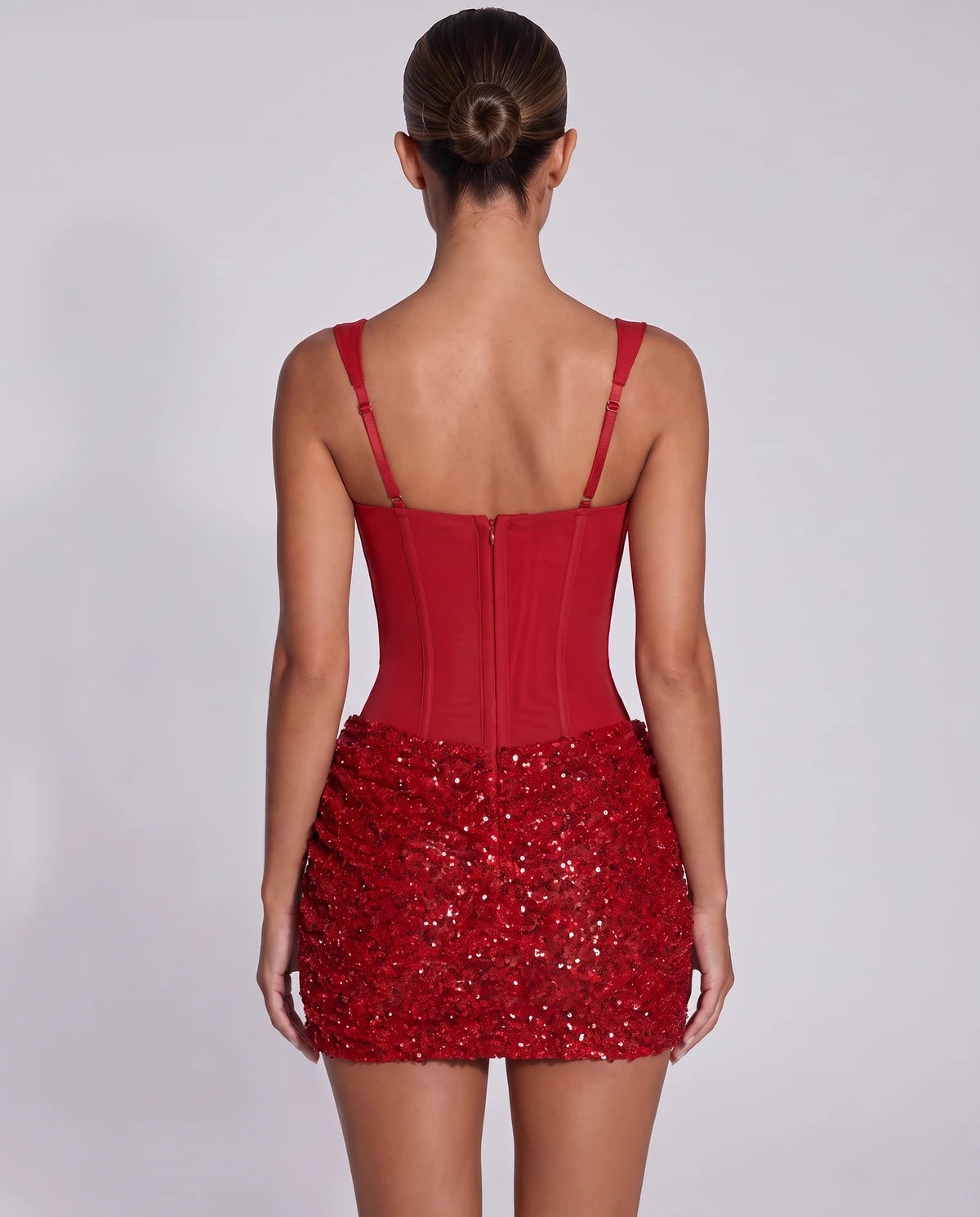 Elvenne Mini Dress — Red | SKU: RB-679442-red-2,RB-679442-red-4,RB-679442-red-6,RB-679442-red-8,RB-679442-red-10,RB-679442-red-12,RB-679442-red-14,RB-679442-red-14W,RB-679442-red-16,RB-679442-red-16W,RB-679442-red-18W,RB-679442-red-20W