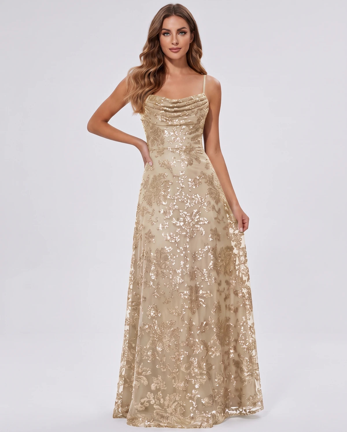 Elvira Maxi Dresses — Champagne