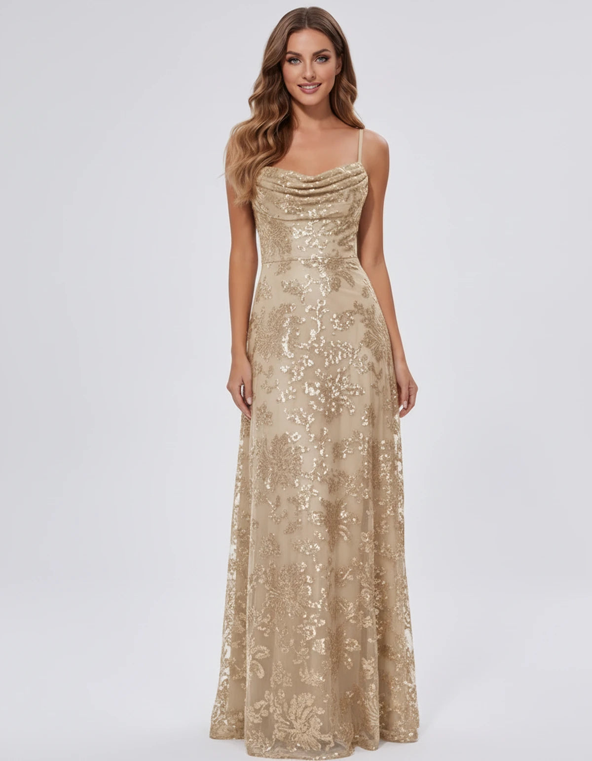 Elvira Maxi Dresses — Champagne | SKU: RB-0fc91a-champa2e-2,RB-0fc91a-champa2e-4,RB-0fc91a-champa2e-6,RB-0fc91a-champa2e-8,RB-0fc91a-champa2e-10,RB-0fc91a-champa2e-12,RB-0fc91a-champa2e-14,RB-0fc91a-champa2e-16,RB-0fc91a-champa2e-16W,RB-0fc91a-champa2e-18W,RB-0fc91a-champa2e-20W,RB-0fc91a-champa2e-22W