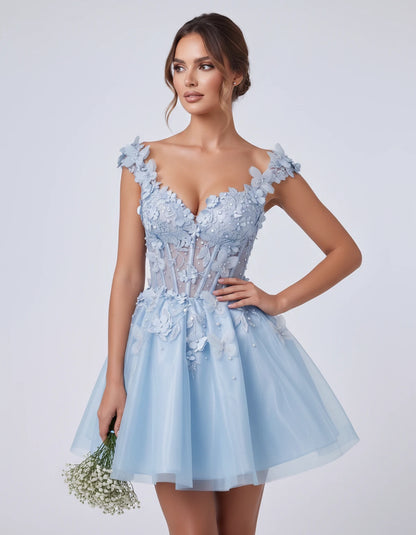 Emeraude Mini Dress — Light Blue | SKU: RB-d76444-lightb7b-2,RB-d76444-lightb7b-4,RB-d76444-lightb7b-6,RB-d76444-lightb7b-8,RB-d76444-lightb7b-10,RB-d76444-lightb7b-12,RB-d76444-lightb7b-14,RB-d76444-lightb7b-14W,RB-d76444-lightb7b-16,RB-d76444-lightb7b-16W,RB-d76444-lightb7b-18W,RB-d76444-lightb7b-20W