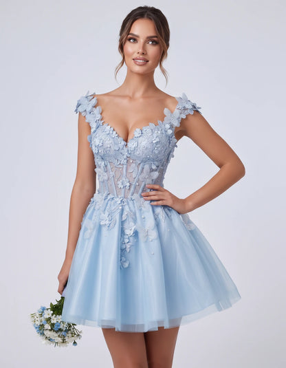 Emeraude Mini Dress — Light Blue | SKU: RB-d76444-lightb7b-2,RB-d76444-lightb7b-4,RB-d76444-lightb7b-6,RB-d76444-lightb7b-8,RB-d76444-lightb7b-10,RB-d76444-lightb7b-12,RB-d76444-lightb7b-14,RB-d76444-lightb7b-14W,RB-d76444-lightb7b-16,RB-d76444-lightb7b-16W,RB-d76444-lightb7b-18W,RB-d76444-lightb7b-20W