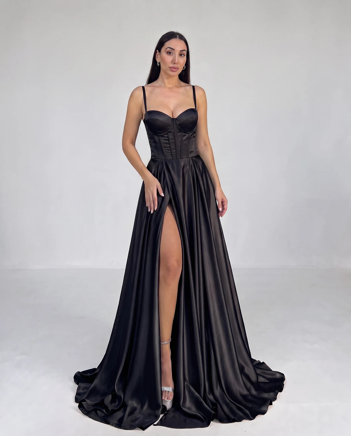 Emiliane Maxi Dresses — Black Fabric | SKU: RB-ca3964-blackfb1-2,RB-ca3964-blackfb1-4,RB-ca3964-blackfb1-6,RB-ca3964-blackfb1-8,RB-ca3964-blackfb1-10,RB-ca3964-blackfb1-12,RB-ca3964-blackfb1-14,RB-ca3964-blackfb1-18 Plus,RB-ca3964-blackfb1-20 Plus,RB-ca3964-blackfb1-24 Plus,RB-ca3964-blackfb1-20W