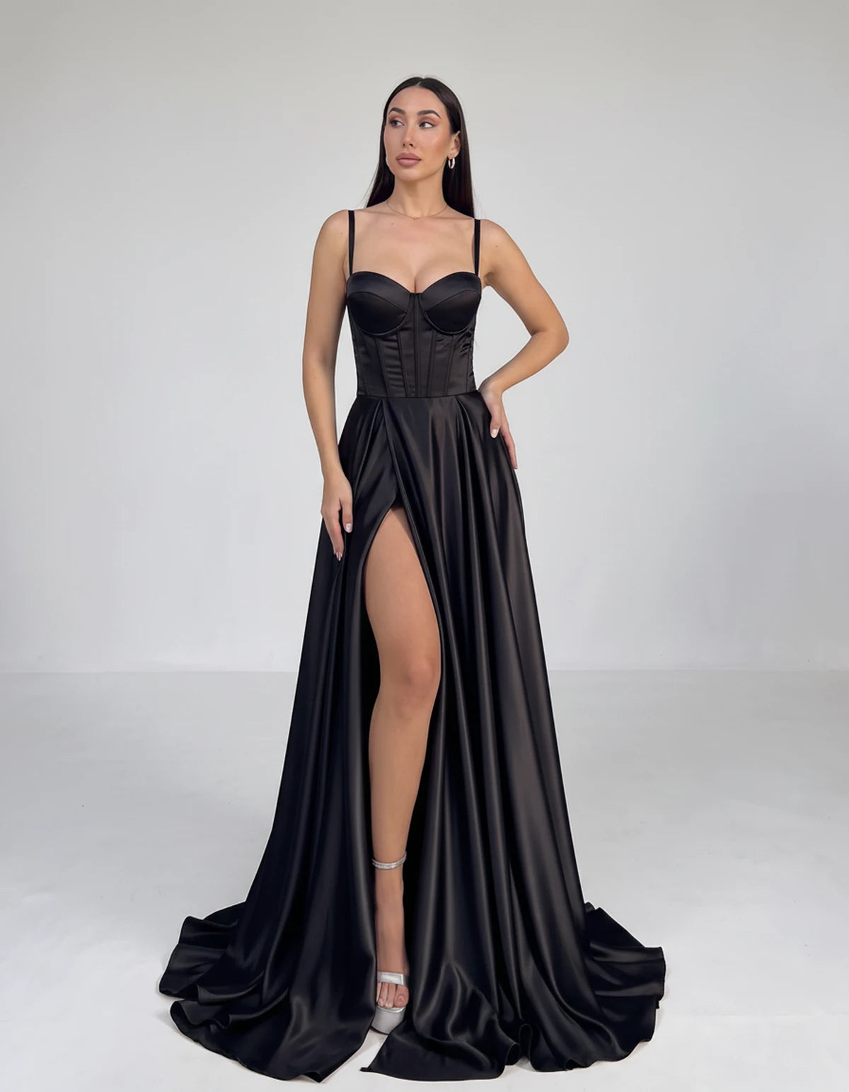 Emiliane Maxi Dresses — Black Fabric | SKU: RB-ca3964-blackfb1-2,RB-ca3964-blackfb1-4,RB-ca3964-blackfb1-6,RB-ca3964-blackfb1-8,RB-ca3964-blackfb1-10,RB-ca3964-blackfb1-12,RB-ca3964-blackfb1-14,RB-ca3964-blackfb1-18 Plus,RB-ca3964-blackfb1-20 Plus,RB-ca3964-blackfb1-24 Plus,RB-ca3964-blackfb1-20W