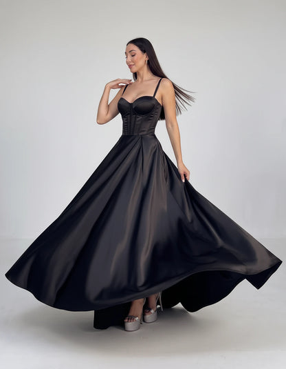 Emiliane Maxi Dresses — Black Fabric | SKU: RB-ca3964-blackfb1-2,RB-ca3964-blackfb1-4,RB-ca3964-blackfb1-6,RB-ca3964-blackfb1-8,RB-ca3964-blackfb1-10,RB-ca3964-blackfb1-12,RB-ca3964-blackfb1-14,RB-ca3964-blackfb1-18 Plus,RB-ca3964-blackfb1-20 Plus,RB-ca3964-blackfb1-24 Plus,RB-ca3964-blackfb1-20W