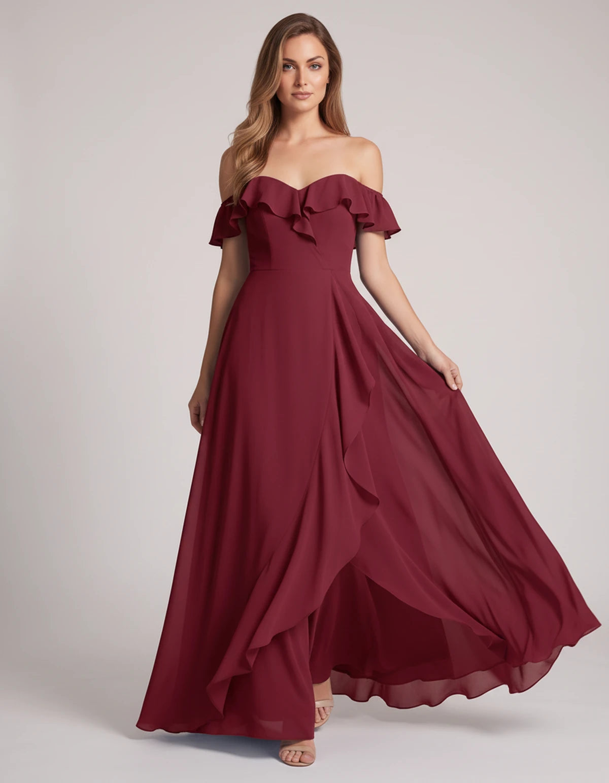 Eolienne Maxi Dresses — Burgundy | SKU: RB-637be4-burgundy-2,RB-637be4-burgundy-4,RB-637be4-burgundy-6,RB-637be4-burgundy-8,RB-637be4-burgundy-10,RB-637be4-burgundy-12,RB-637be4-burgundy-14,RB-637be4-burgundy-16,RB-637be4-burgundy-16W,RB-637be4-burgundy-18W,RB-637be4-burgundy-20W,RB-637be4-burgundy-22W