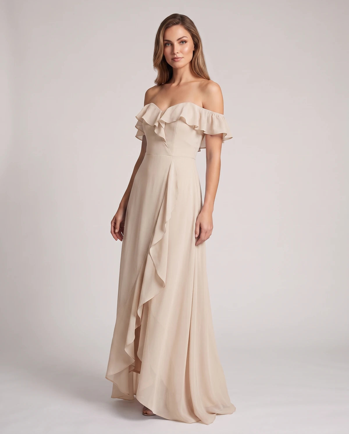 Eolienne Maxi Dresses — Champagne
