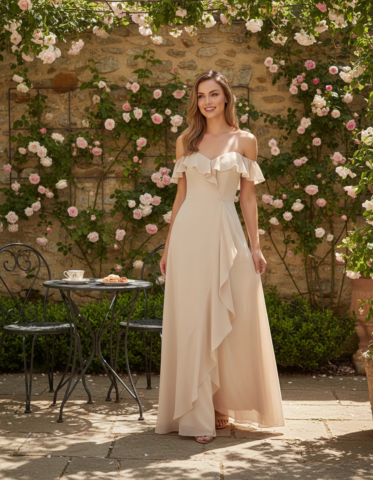 Eolienne Maxi Dresses — Champagne | SKU: RB-637be4-champa2e-2,RB-637be4-champa2e-4,RB-637be4-champa2e-6,RB-637be4-champa2e-8,RB-637be4-champa2e-10,RB-637be4-champa2e-12,RB-637be4-champa2e-14,RB-637be4-champa2e-16,RB-637be4-champa2e-16W,RB-637be4-champa2e-18W,RB-637be4-champa2e-20W,RB-637be4-champa2e-22W