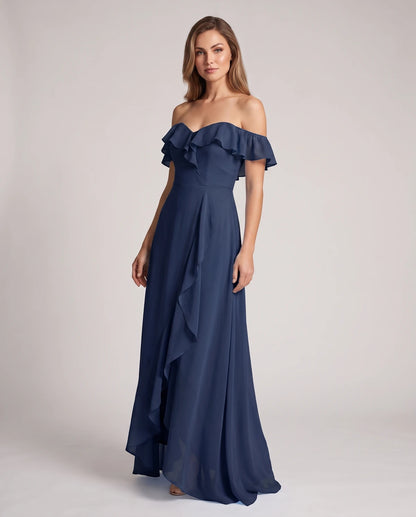 Eolienne Maxi Dresses — Navy