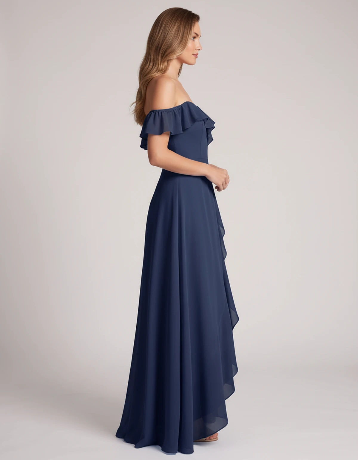 Eolienne Maxi Dresses — Navy | SKU: RB-637be4-navy-2,RB-637be4-navy-4,RB-637be4-navy-6,RB-637be4-navy-8,RB-637be4-navy-10,RB-637be4-navy-12,RB-637be4-navy-14,RB-637be4-navy-16,RB-637be4-navy-16W,RB-637be4-navy-18W,RB-637be4-navy-20W,RB-637be4-navy-22W