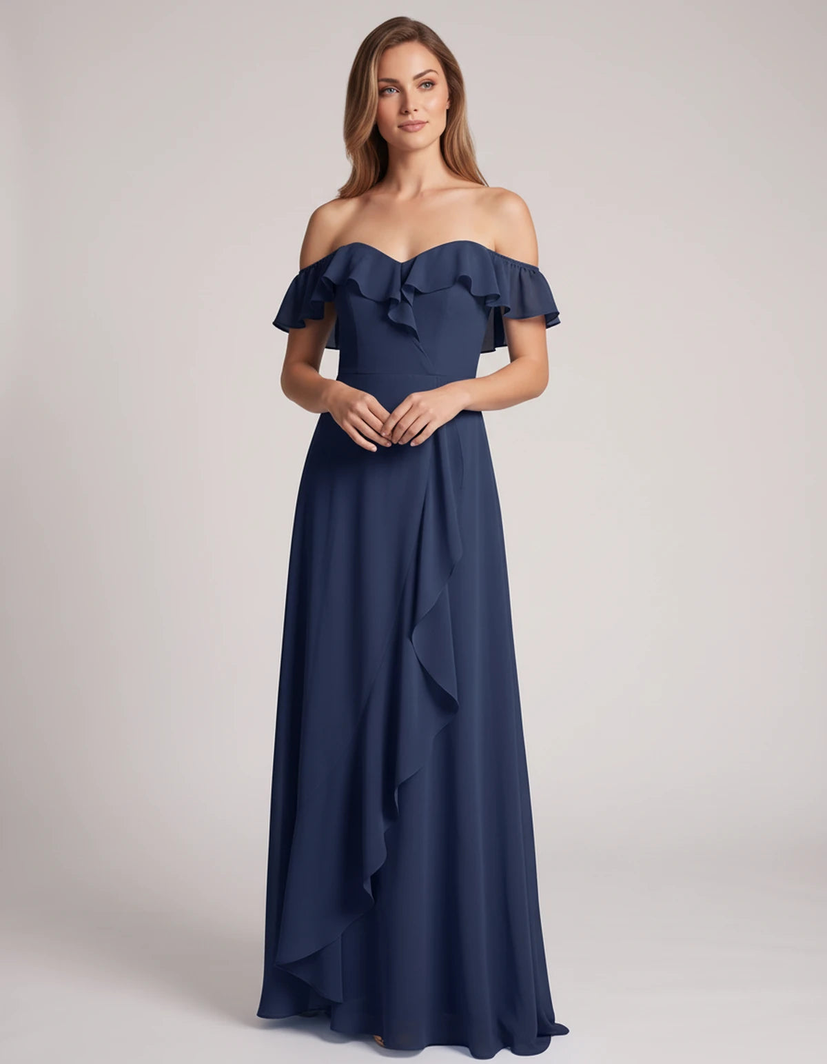 Eolienne Maxi Dresses — Navy | SKU: RB-637be4-navy-2,RB-637be4-navy-4,RB-637be4-navy-6,RB-637be4-navy-8,RB-637be4-navy-10,RB-637be4-navy-12,RB-637be4-navy-14,RB-637be4-navy-16,RB-637be4-navy-16W,RB-637be4-navy-18W,RB-637be4-navy-20W,RB-637be4-navy-22W