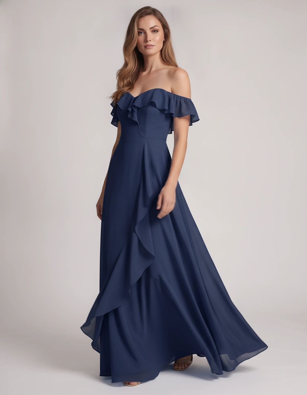 Eolienne Maxi Dresses — Navy | SKU: RB-637be4-navy-2,RB-637be4-navy-4,RB-637be4-navy-6,RB-637be4-navy-8,RB-637be4-navy-10,RB-637be4-navy-12,RB-637be4-navy-14,RB-637be4-navy-16,RB-637be4-navy-16W,RB-637be4-navy-18W,RB-637be4-navy-20W,RB-637be4-navy-22W