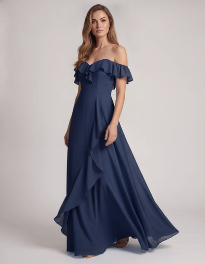 Eolienne Maxi Dresses — Navy | SKU: RB-637be4-navy-2,RB-637be4-navy-4,RB-637be4-navy-6,RB-637be4-navy-8,RB-637be4-navy-10,RB-637be4-navy-12,RB-637be4-navy-14,RB-637be4-navy-16,RB-637be4-navy-16W,RB-637be4-navy-18W,RB-637be4-navy-20W,RB-637be4-navy-22W