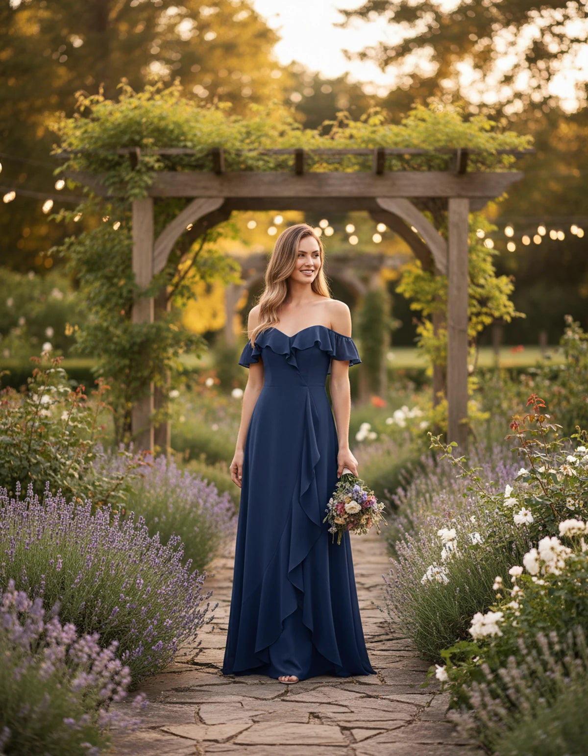 Eolienne Maxi Dresses — Navy | SKU: RB-637be4-navy-2,RB-637be4-navy-4,RB-637be4-navy-6,RB-637be4-navy-8,RB-637be4-navy-10,RB-637be4-navy-12,RB-637be4-navy-14,RB-637be4-navy-16,RB-637be4-navy-16W,RB-637be4-navy-18W,RB-637be4-navy-20W,RB-637be4-navy-22W