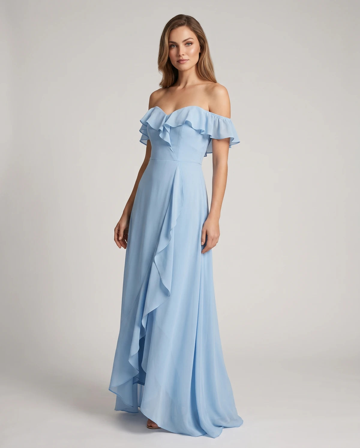 Eolienne Maxi Dresses — Sky Blue