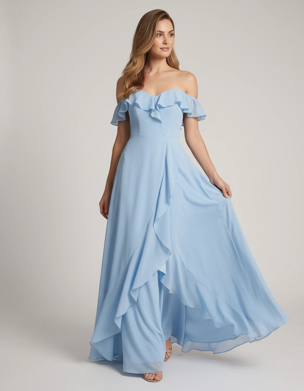 Eolienne Maxi Dresses — Sky Blue | SKU: RB-637be4-skyblue-2,RB-637be4-skyblue-4,RB-637be4-skyblue-6,RB-637be4-skyblue-8,RB-637be4-skyblue-10,RB-637be4-skyblue-12,RB-637be4-skyblue-14,RB-637be4-skyblue-16,RB-637be4-skyblue-16W,RB-637be4-skyblue-18W,RB-637be4-skyblue-20W,RB-637be4-skyblue-22W