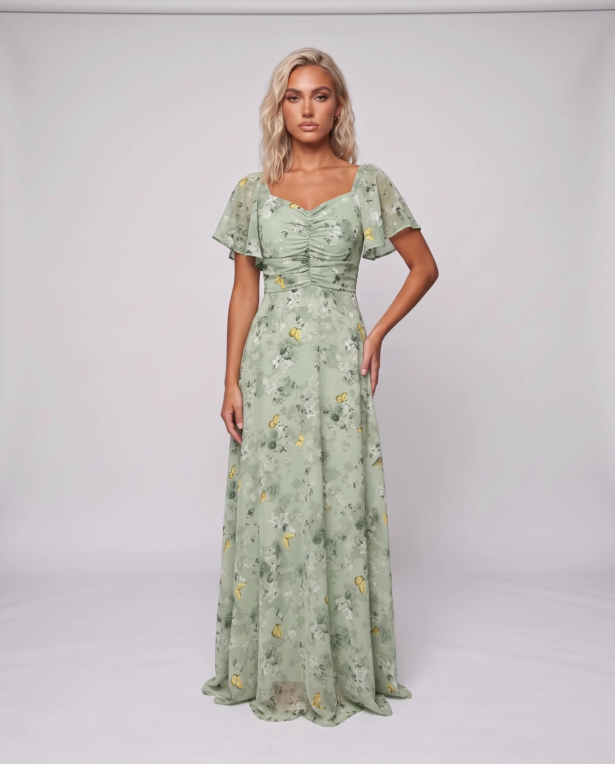 Estelline Maxi Dresses — Green | SKU: RB-0791ae-green-XS,RB-0791ae-green-S,RB-0791ae-green-M,RB-0791ae-green-L,RB-0791ae-green-XL,RB-0791ae-green-2XL