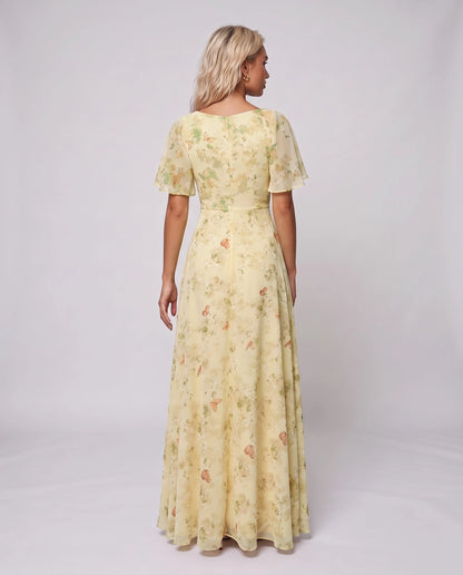 Estelline Maxi Dresses — Yellow | SKU: RB-0791ae-yellow-XS,RB-0791ae-yellow-S,RB-0791ae-yellow-M,RB-0791ae-yellow-L,RB-0791ae-yellow-XL,RB-0791ae-yellow-2XL