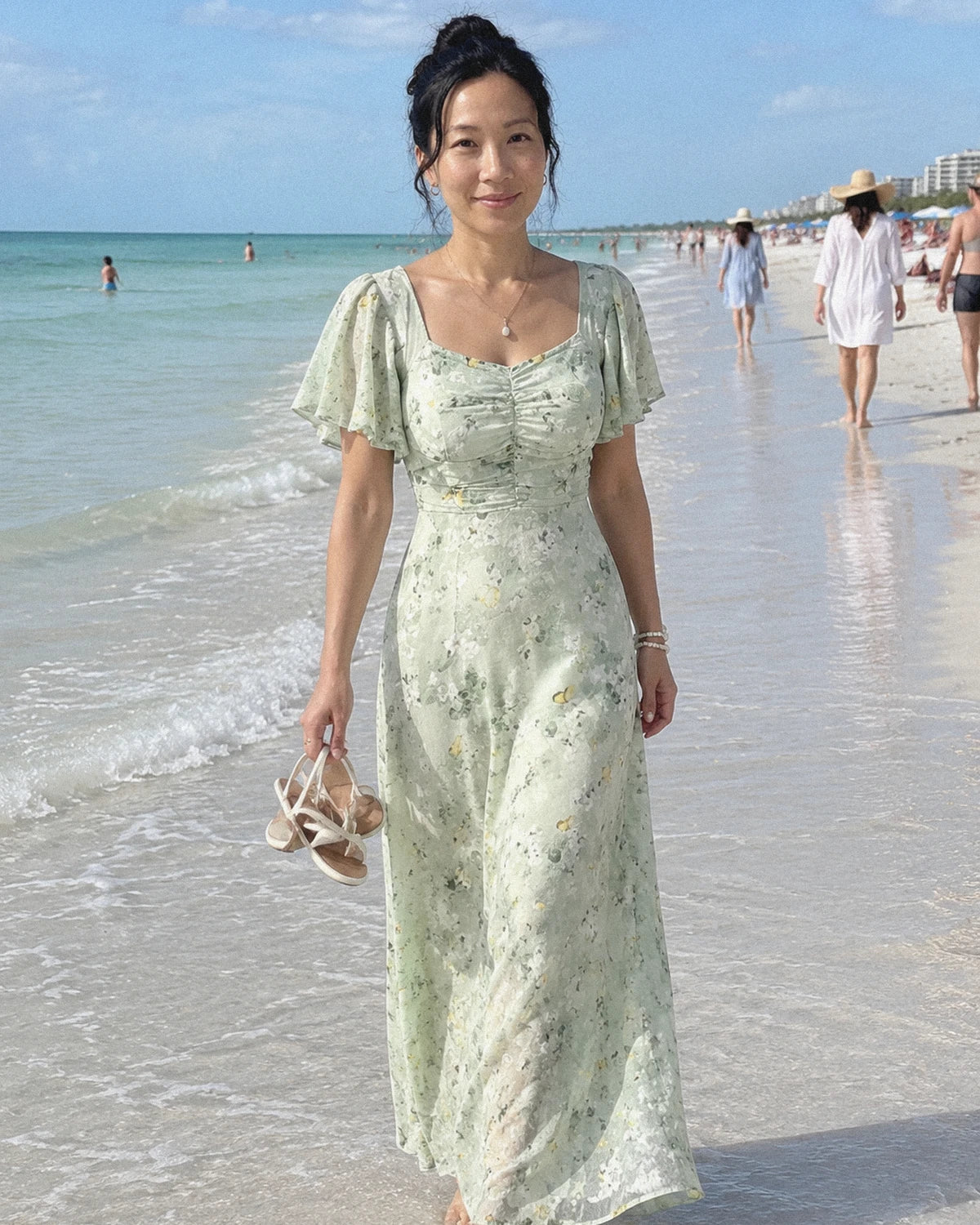 Estelline Maxi Dresses — Green | SKU: RB-0791ae-green-XS,RB-0791ae-green-S,RB-0791ae-green-M,RB-0791ae-green-L,RB-0791ae-green-XL,RB-0791ae-green-2XL