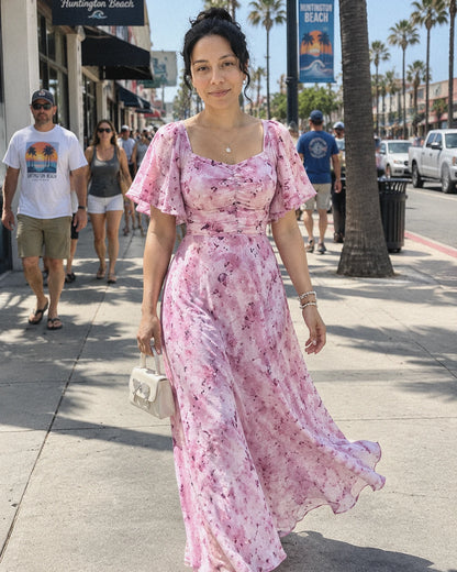 Estelline Maxi Dresses — Pink | SKU: RB-0791ae-pink-XS,RB-0791ae-pink-S,RB-0791ae-pink-M,RB-0791ae-pink-L,RB-0791ae-pink-XL,RB-0791ae-pink-2XL