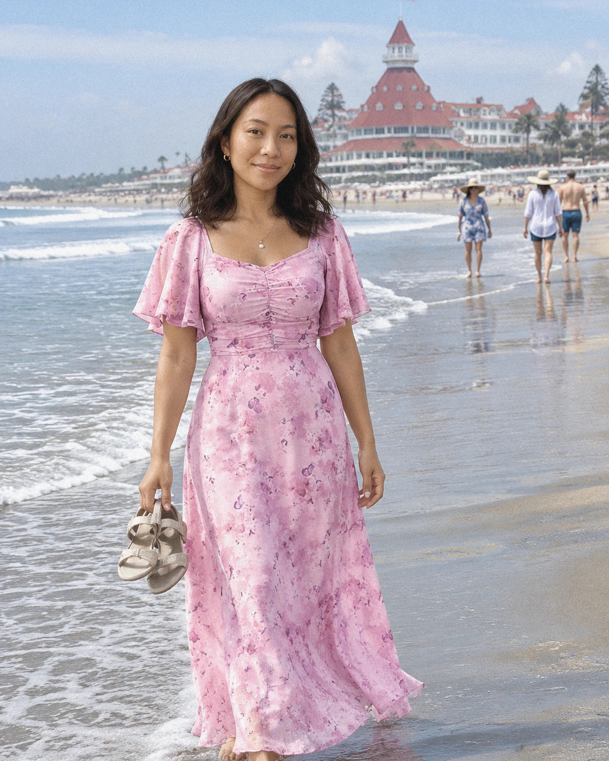 Estelline Maxi Dresses — Pink | SKU: RB-0791ae-pink-XS,RB-0791ae-pink-S,RB-0791ae-pink-M,RB-0791ae-pink-L,RB-0791ae-pink-XL,RB-0791ae-pink-2XL